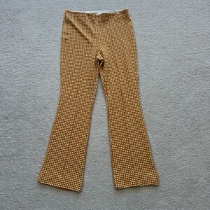 Maeve Anthropologie Yellow Checkered Pants